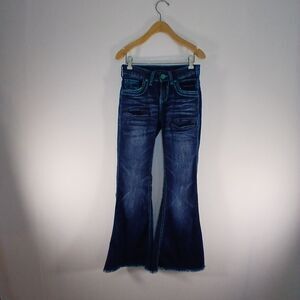 Cowgirl Tuff Hurricane Trouser Dark Wash Jeans 25x31 Western Rodeo Y2K Boutique